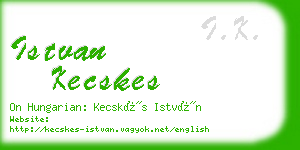 istvan kecskes business card
